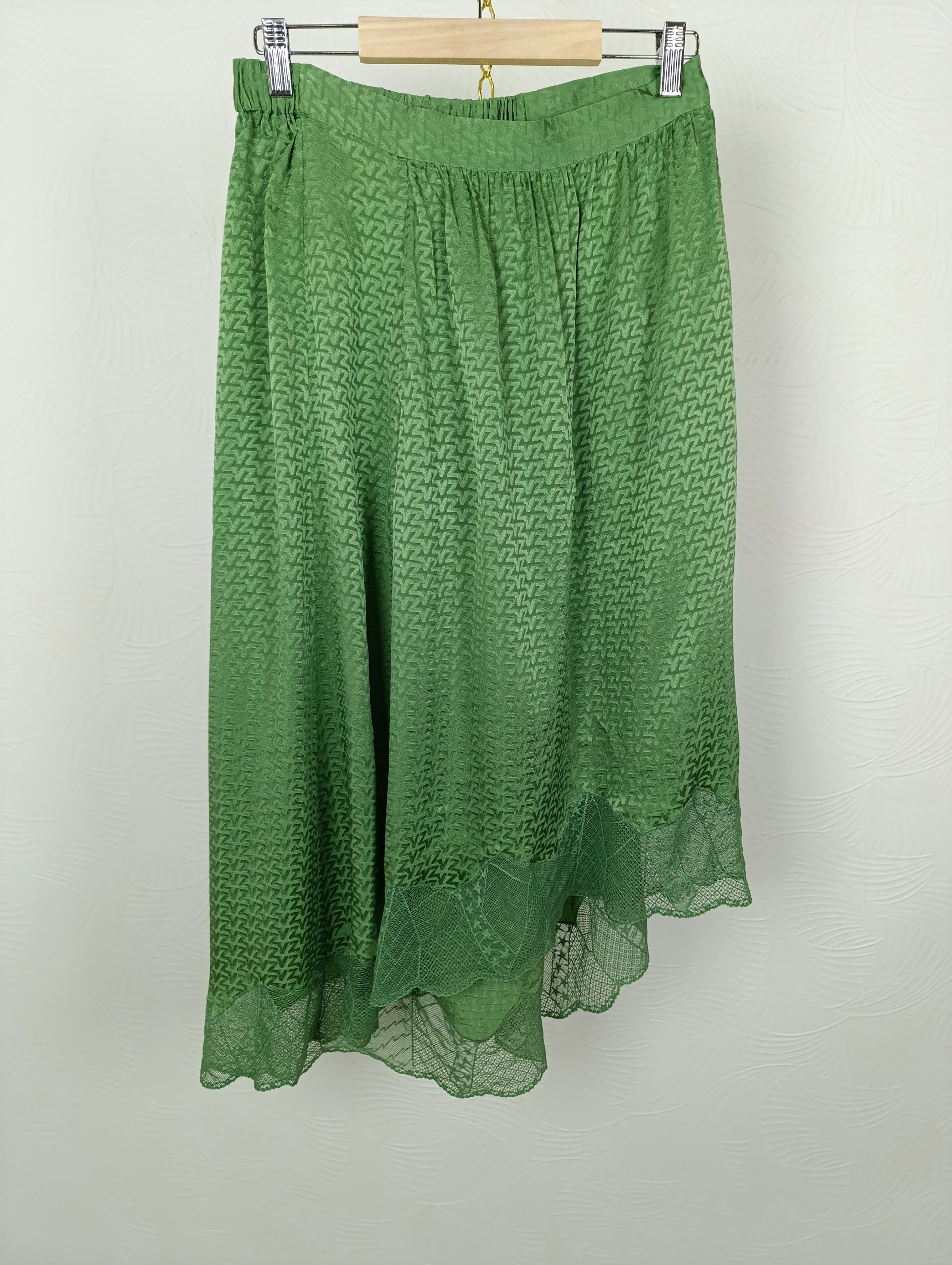 Zadig & Voltaire ZADIG & VOLTAIRE JOSLIN ZV PRINTED SILK MIDI SKIRT Size 26" / US 2 / IT 38 - 6 Thumbnail