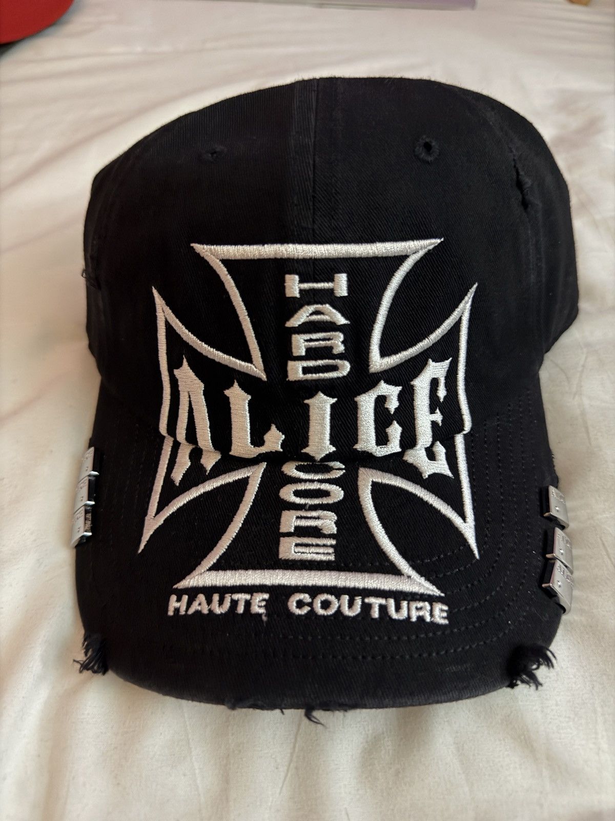 ALICE HARDCORE HAUTE COUTURE キャップ 黒 BOTH SOLD!!! Rare Hat drop Alice Hollywood Hardcore Haute Couture