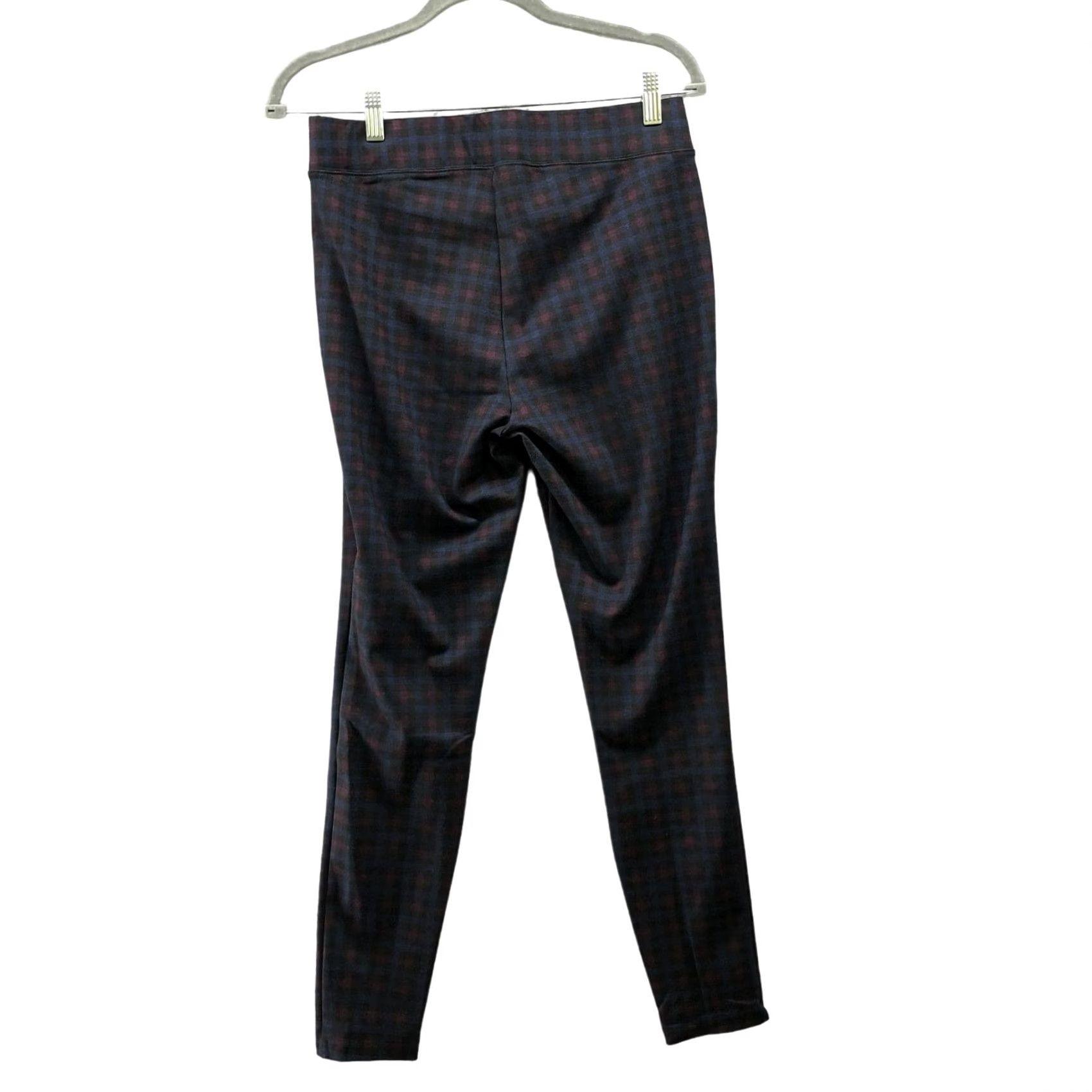 Old Navy Old Navy Stevie Ponte Pants Leggings Womens M High Rise Blue Plaid Academia Size 32" / US 10 / IT 46 - 2 Thumbnail