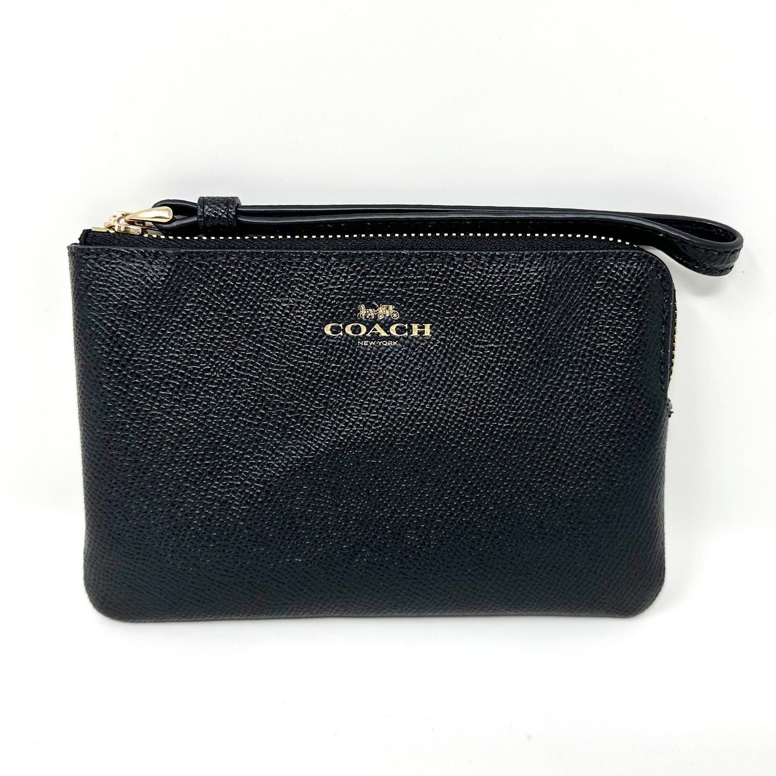 Coach Coach Corner Zip Wristlet in Black Leather 58032 New Size ONE SIZE - 1 Thumbnail