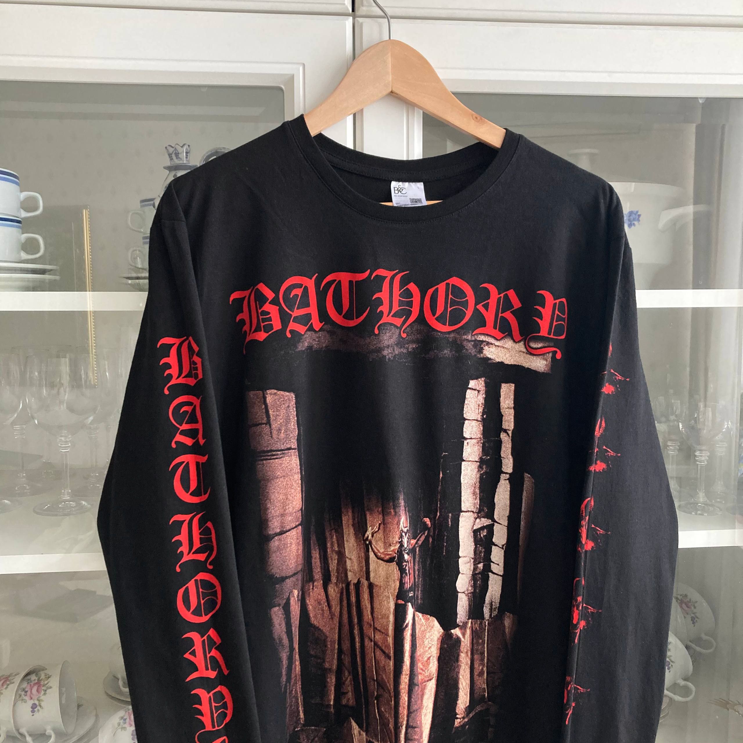 Band Tees Long Sleeve Bathory - (black metal, mayhem , venom , burzum) Size US L / EU 52-54 / 3 - 2 Thumbnail