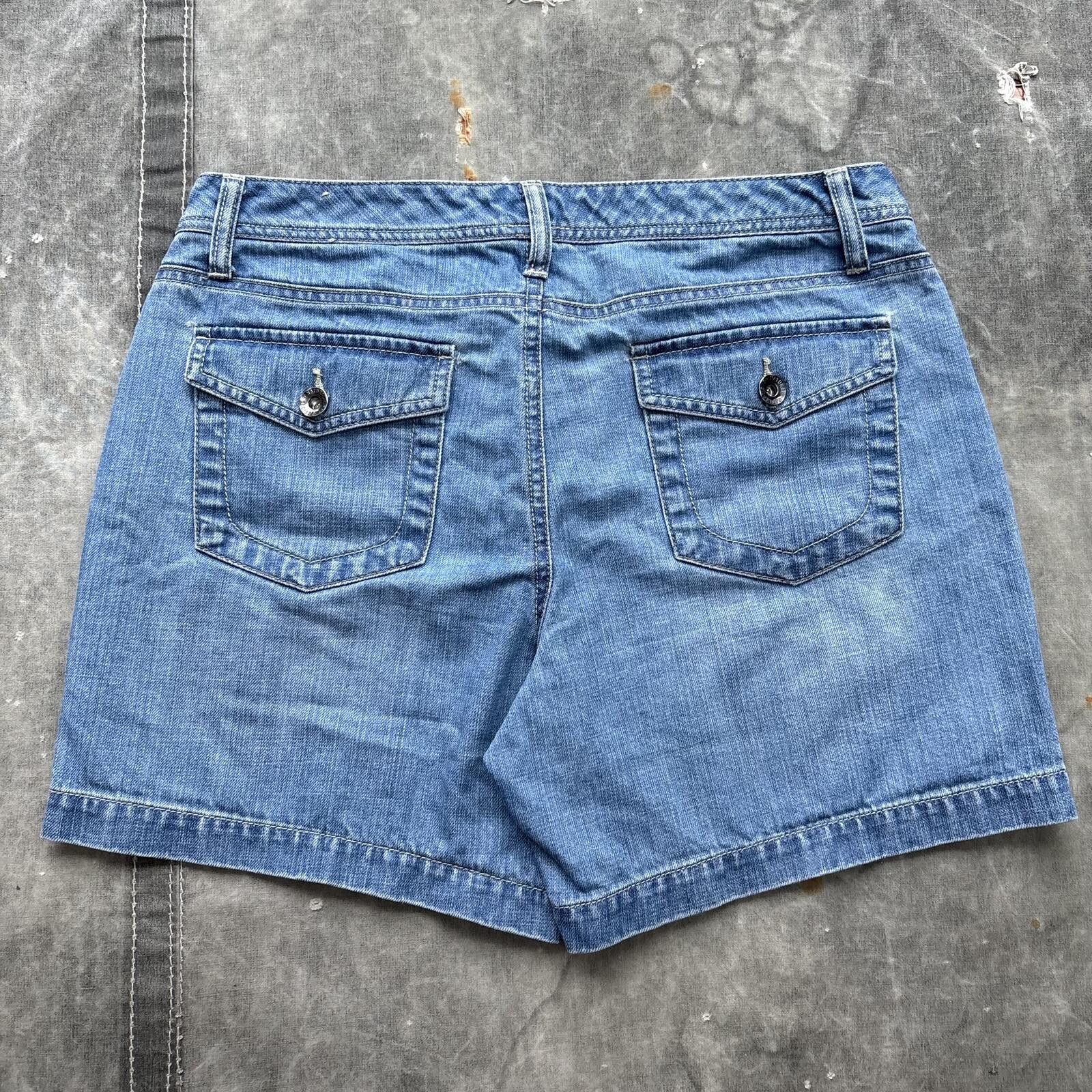 Vintage Vintage Y2K Indie Skater Grunge Blue Denim Shorts Jorts Size 30" / US 8 / IT 44 - 2 Thumbnail