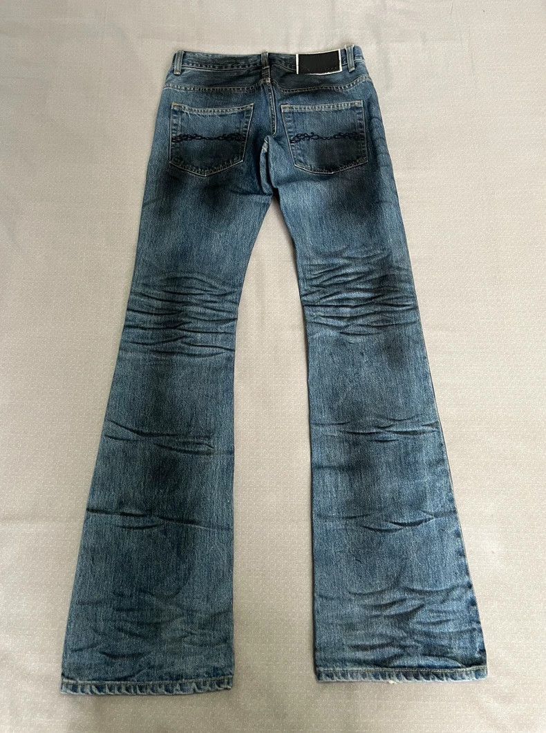 Yohji Yamamoto Vintage Midas Denim Flare Jeans With Unique Wear-2506 Size 29" - 2 Thumbnail