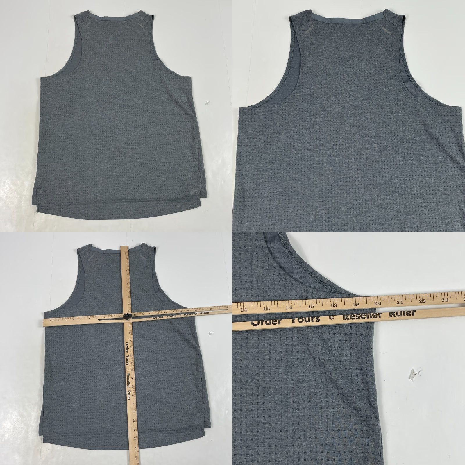 Nike Nike Dri-Fit Shirt Men Medium Gray Sleeveless Tank Running Reflective Moisture Wicking Athletic Size US M / EU 48-50 / 2 - 8 Thumbnail