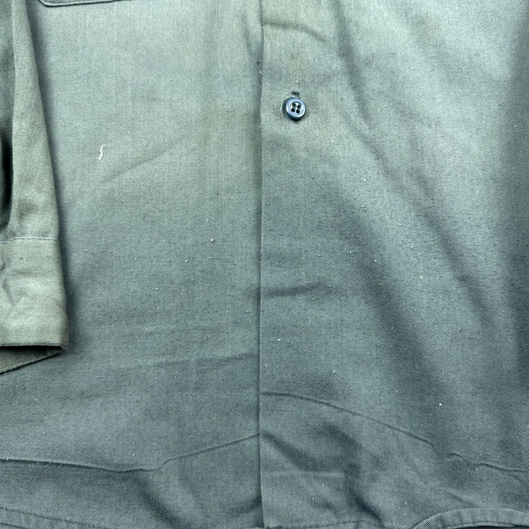 Vintage VINTAGE Shirt Adult Medium Green 70s USA Button-Up Long Sleeve Solid Unbranded Regular Mens Size US M / EU 48-50 / 2 - 2 Thumbnail