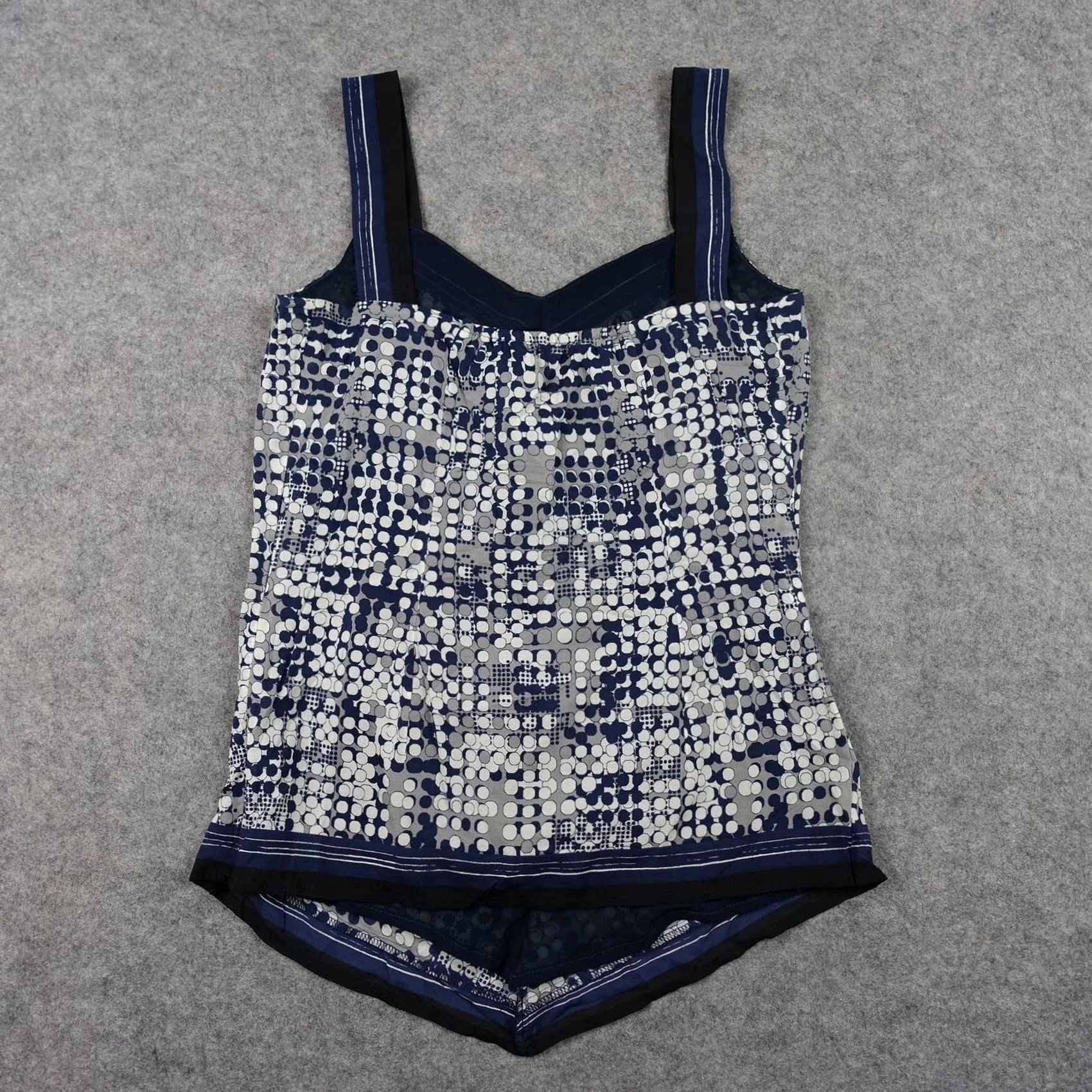 Vintage VINTAGE Classiques Entier Tank Top Womens XS Blue Silk Polka Dot Camisole Lined Size XS / US 0-2 / IT 36-38 - 7 Thumbnail