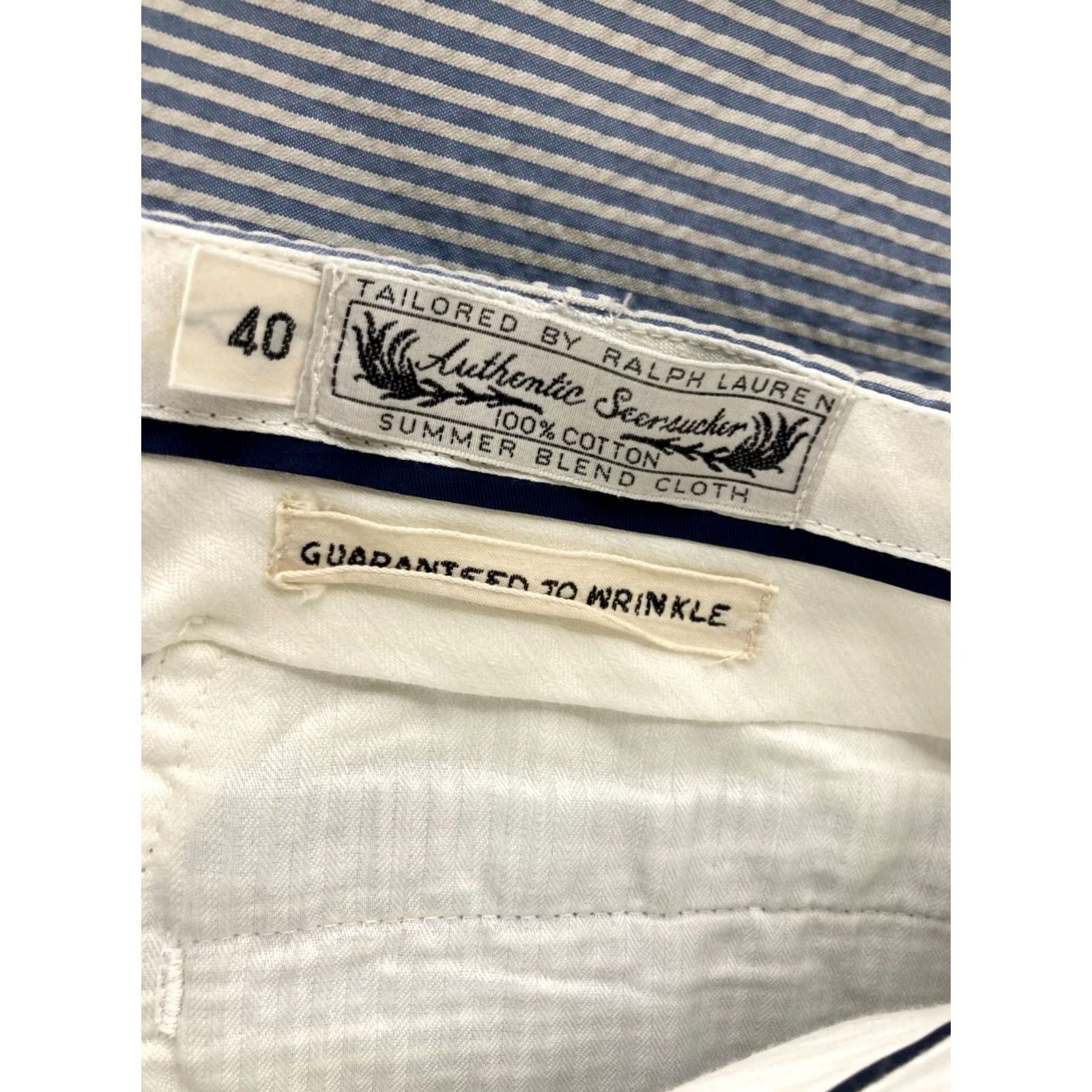 Polo Ralph Lauren Polo Ralph Lauren Shorts Mens 40 Seersucker Blue White Stripe Polo Ralph Lauren Shorts Mens 40 Seersucker Blue White Stripe Size US L / EU 52-54 / 3 - 7 Thumbnail