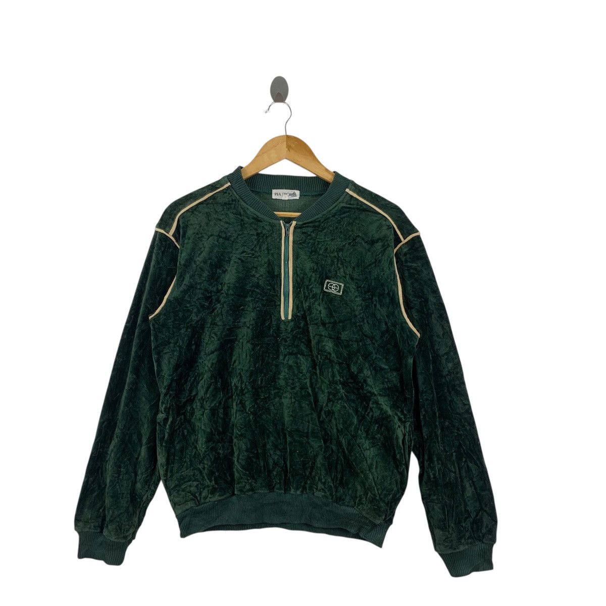Vintage Vintage PIA SPORTS Half Zipper Fleece Crest Embroidered Logo Size M / US 6-8 / IT 42-44 - 3 Thumbnail