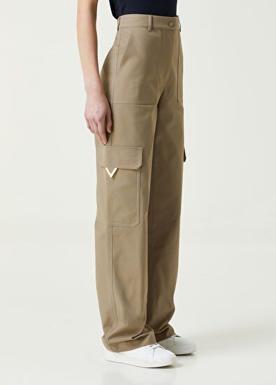 Valentino o1s22i1n0924 Cotton Cargo Pant in Beige Size 28" / US 6 / IT 42 - 3 Thumbnail