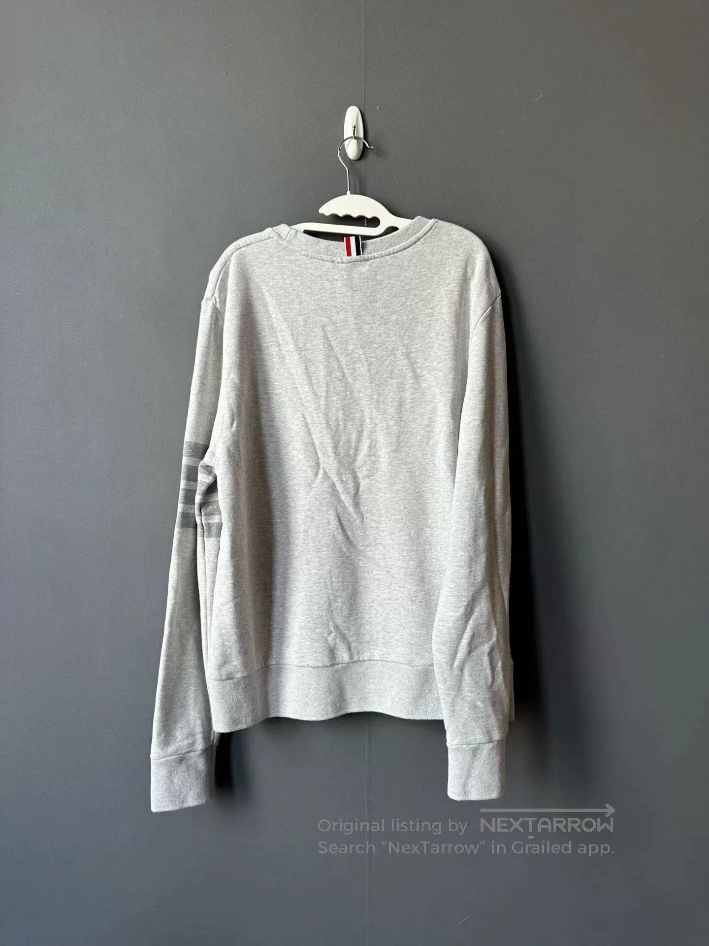 Thom Browne thom browne gray sweatshirt with stripes. Size US L / EU 52-54 / 3 - 2 Thumbnail