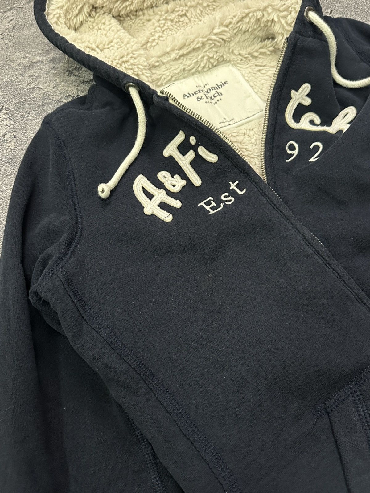 Abercrombie & Fitch Vintage Abercrombie Faux Fur Logo Zip Hoodie Y2K LGB Syle Size M / US 6-8 / IT 42-44 - 6 Thumbnail