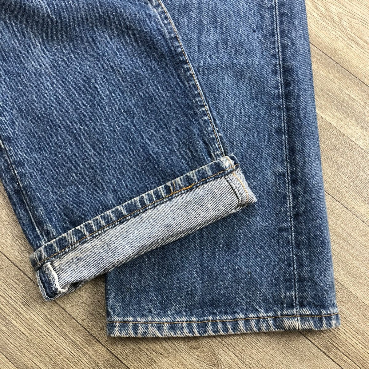 Levi's × Levi's Vintage Clothing 🇺🇸90’s Vintage Levis 501 #520 29x32 Straight Leg Faded Jeans Size US 33 - 15 Thumbnail