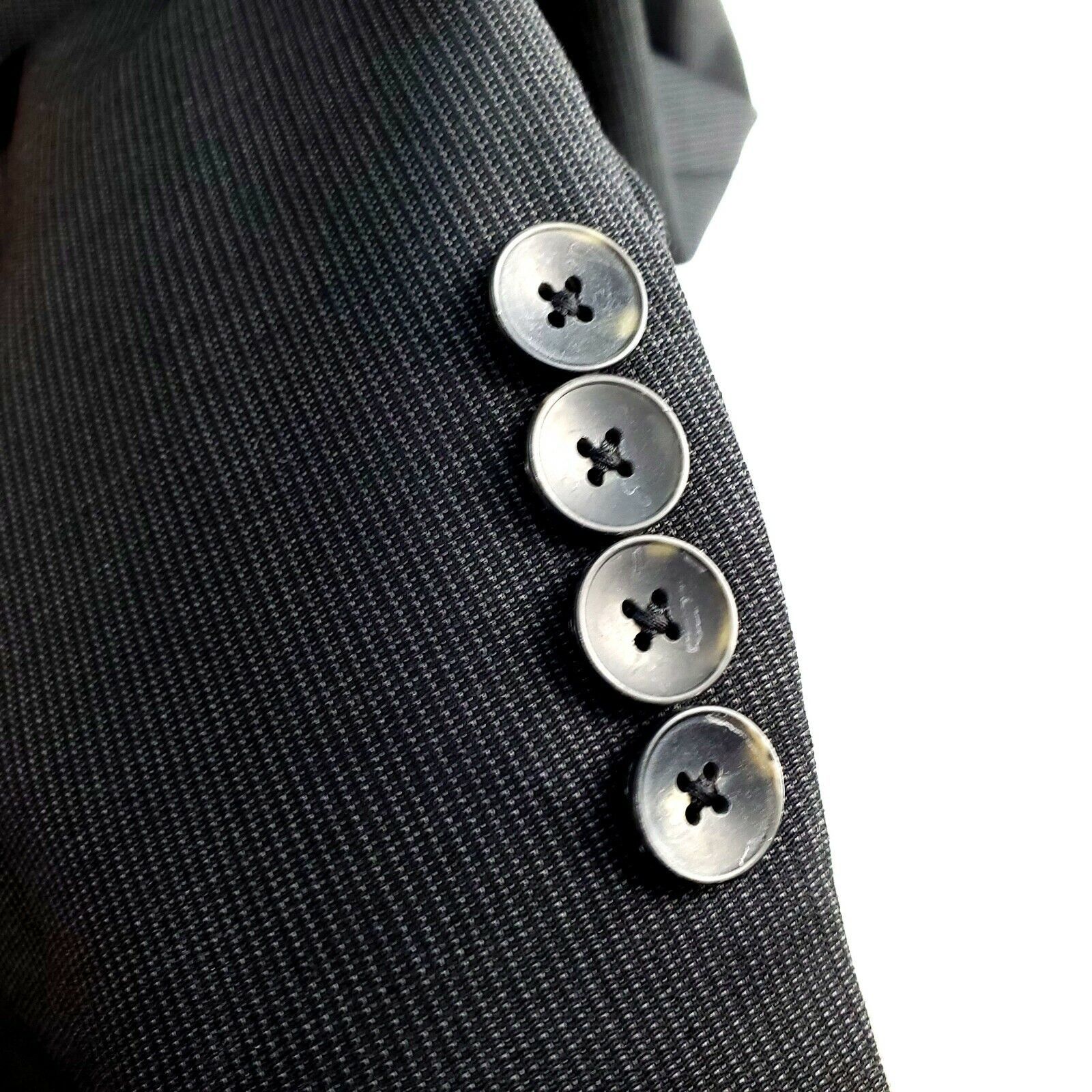 Hart Schaffner Marx Hart Schaffner Marx 42R 2 Button Striped Wool Gray Blazer Ta Size 42R - 4 Thumbnail