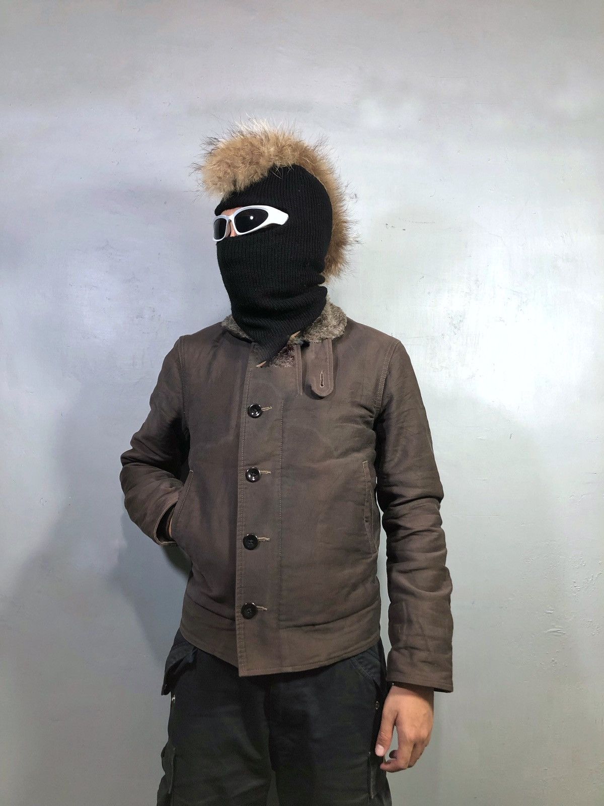 image of Hysteric Glamour x If Six Was Nine Journal Standard - Sun Faded Detroit Jacket in Brown (Size Mediu