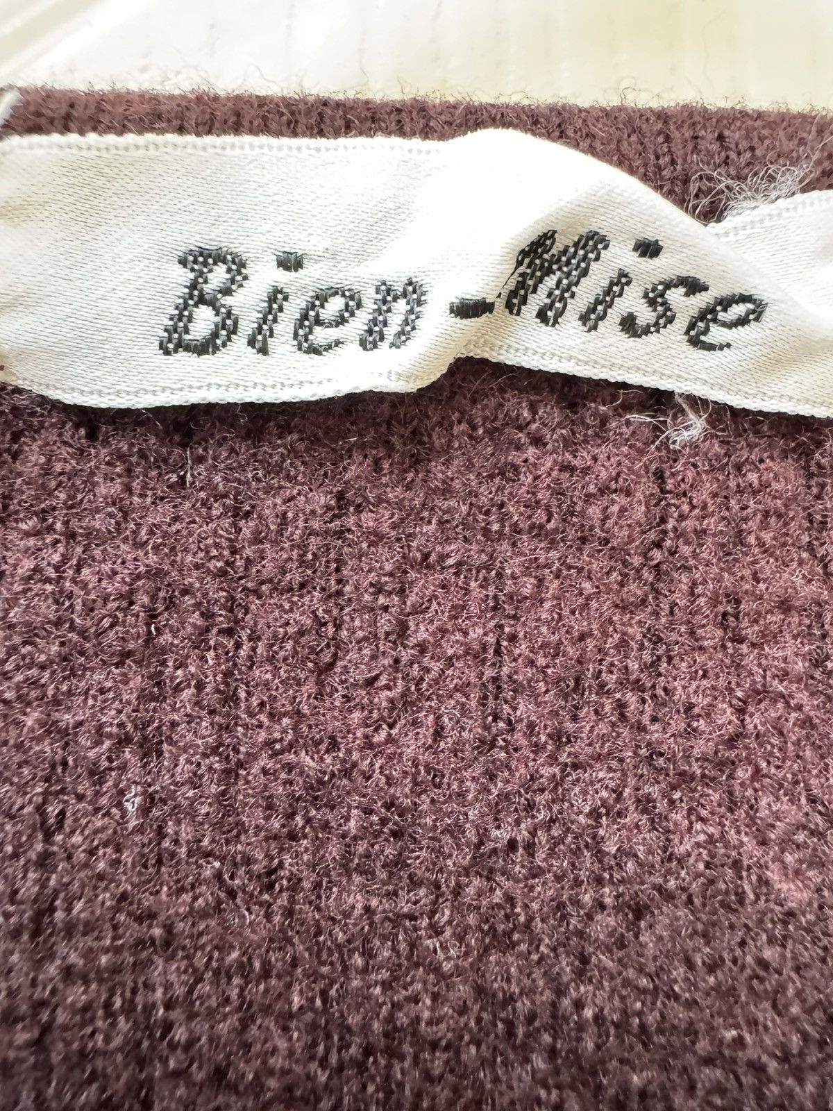 Vintage Bien Mise women’s 100% wool coffee brown sweater ribbed Size S / US 4 / IT 40 - 4 Thumbnail