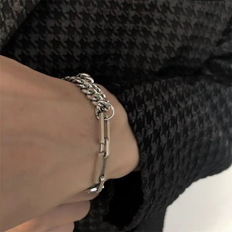 Jewelry × Vintage Layered Stainless Steel Cuba Chain Bracelet Size ONE SIZE - 4 Thumbnail