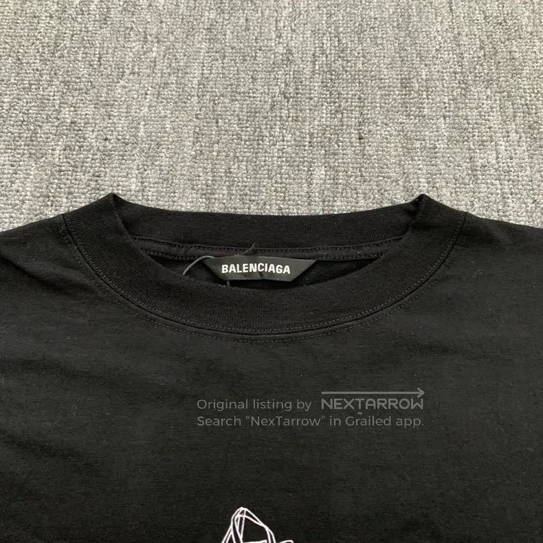 Balenciaga Balenciaga Black Pattern Printed Short Sleeve/XXS Size Size US XXS / EU 40 - 9 Thumbnail