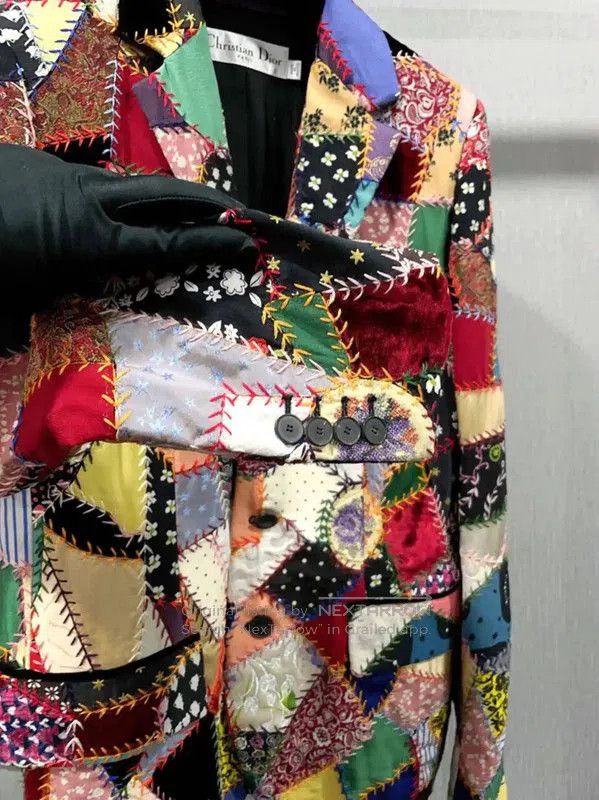 Dior Dior Patchwork Silk Blend Jacket . Size M / US 6-8 / IT 42-44 - 6 Thumbnail