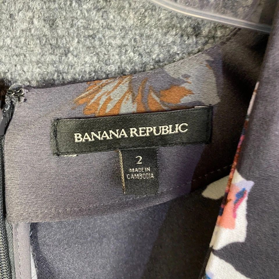Banana Republic Banana Republic Dress Women's Size 2 Floral 100% Polyester Size XS / US 0-2 / IT 36-38 - 2 Thumbnail