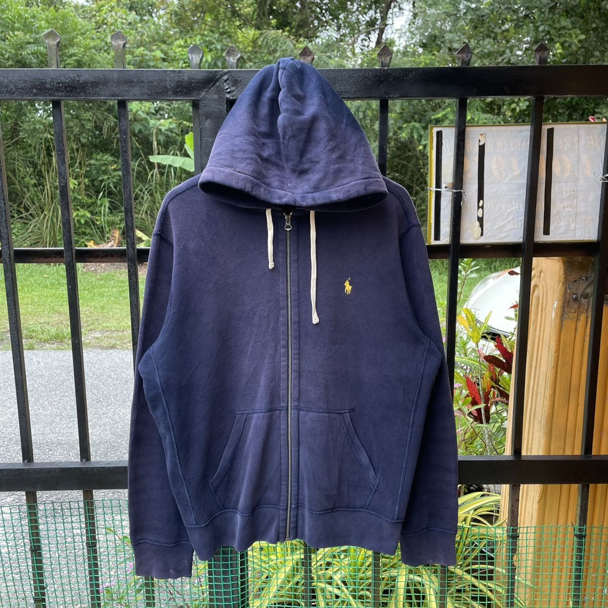 Polo Ralph Lauren 🔥Polo Ralph Lauren Full Zipper Distress Faded Sweater Hoodie Size US L / EU 52-54 / 3 - 1 Thumbnail