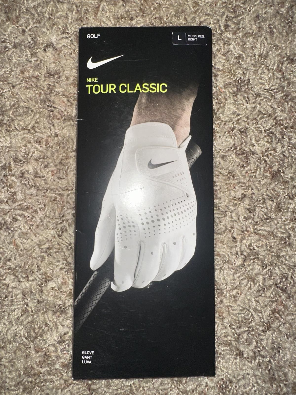 Nike Nike Tour Classic Men’s Regular White Right Golf Glove New Size ONE SIZE - 1 Thumbnail