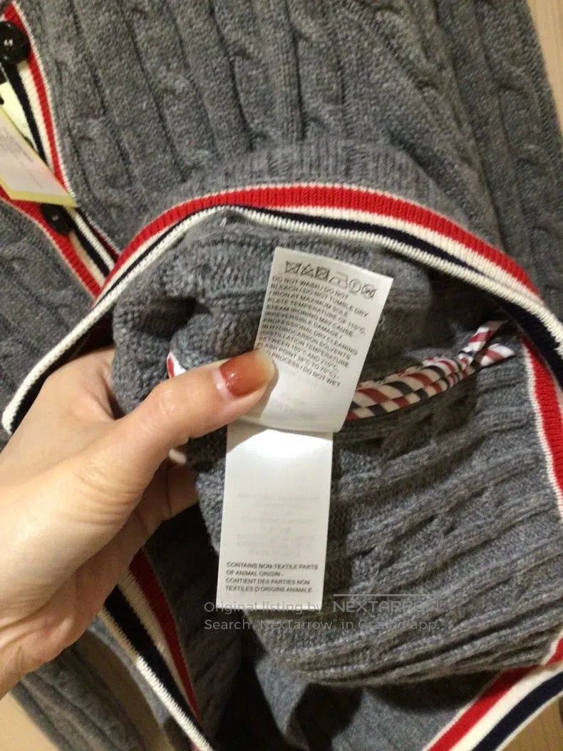 Thom Browne Thom Browne Gray Cable Knit Cardigan Size US XS / EU 42 / 0 - 5 Thumbnail