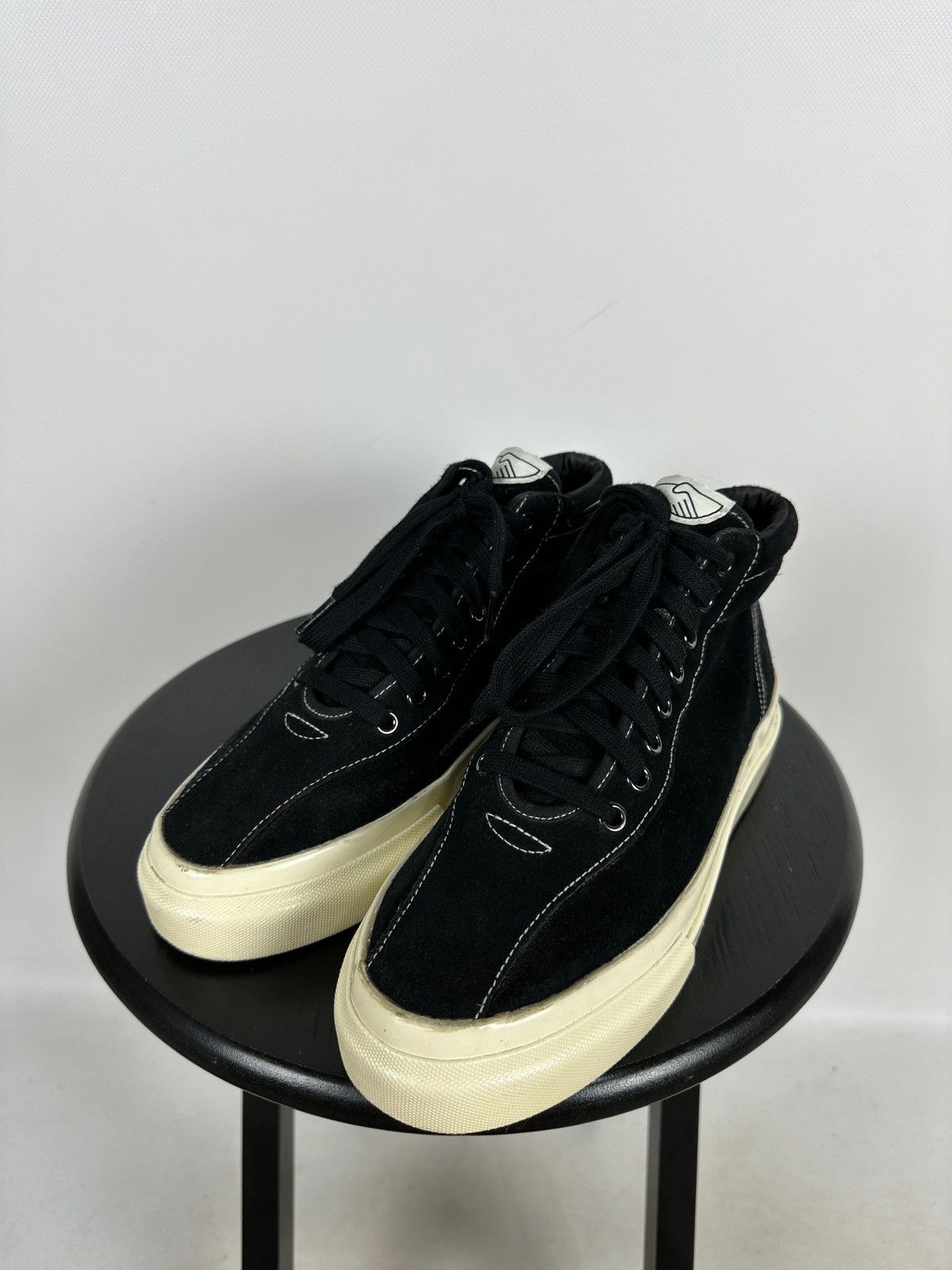 Stepney Workers Club Stepney Workers Club Black Suede Hi-Top Sneakers Size US 7 / EU 40 - 2 Thumbnail