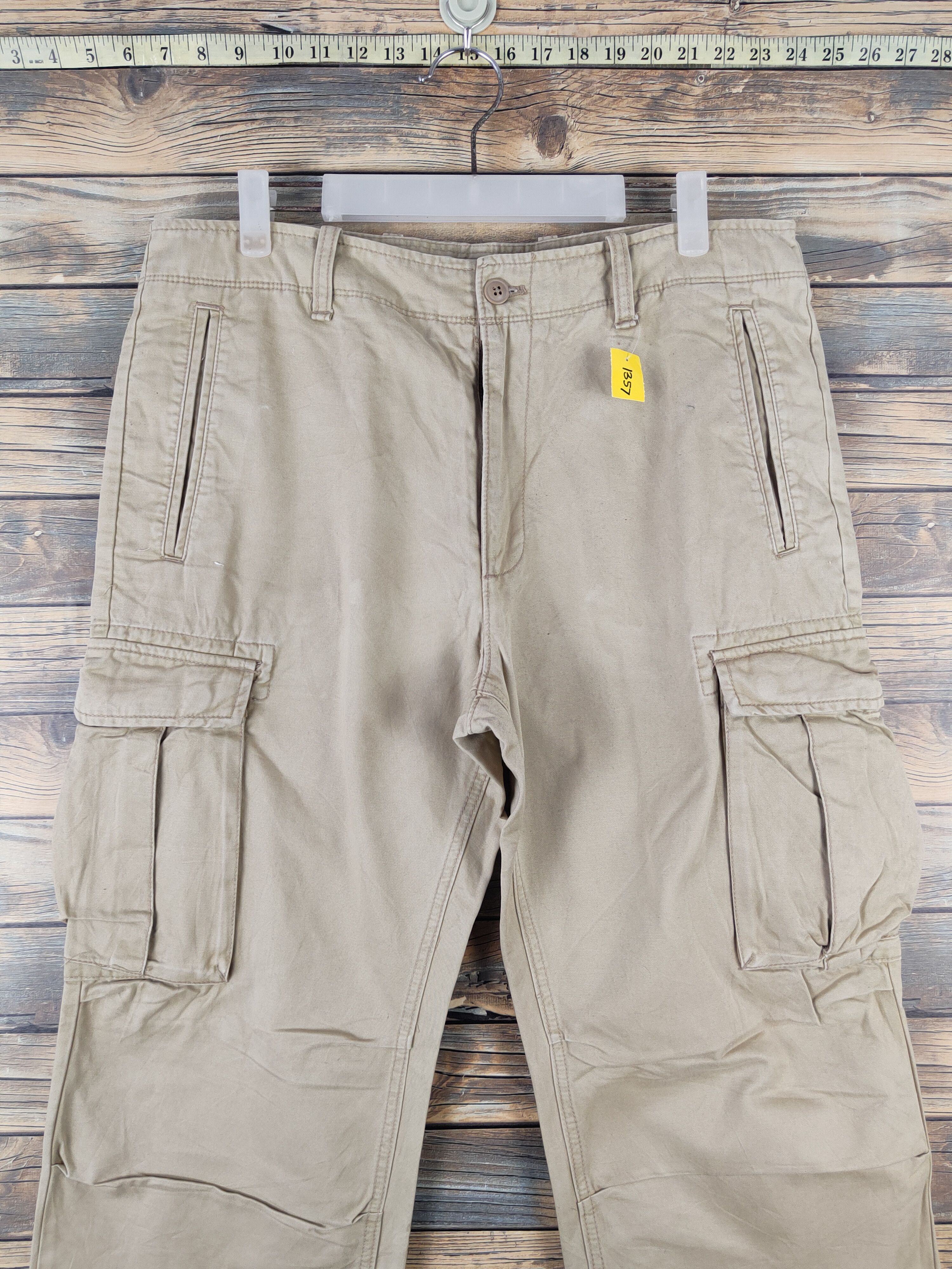 Japanese Brand DL Gap Beige Multipocket Tactical Cargo Pants #1357 Size US 34 / EU 50 - 2 Thumbnail