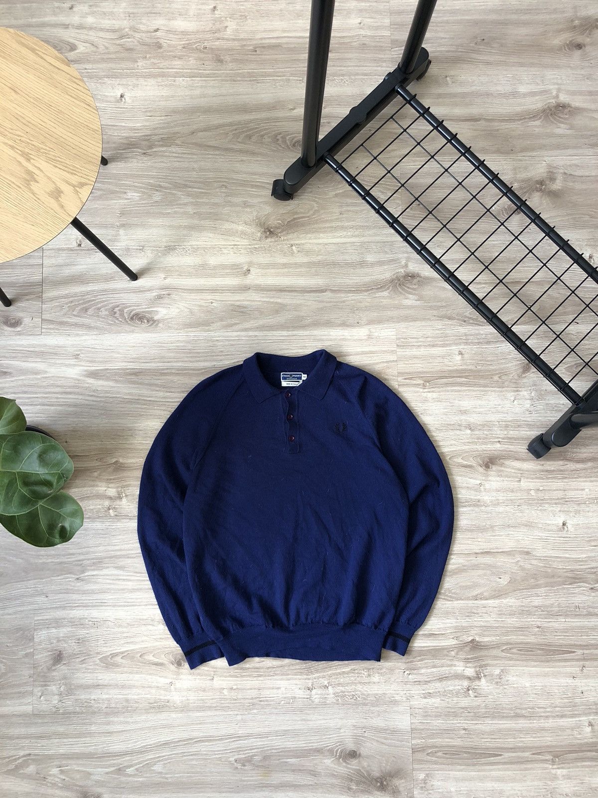Fred Perry × Vintage Vintage Fred Perry Wool Long Sleeve Sweater Made in Italy Size US S / EU 44-46 / 1 - 1 Thumbnail