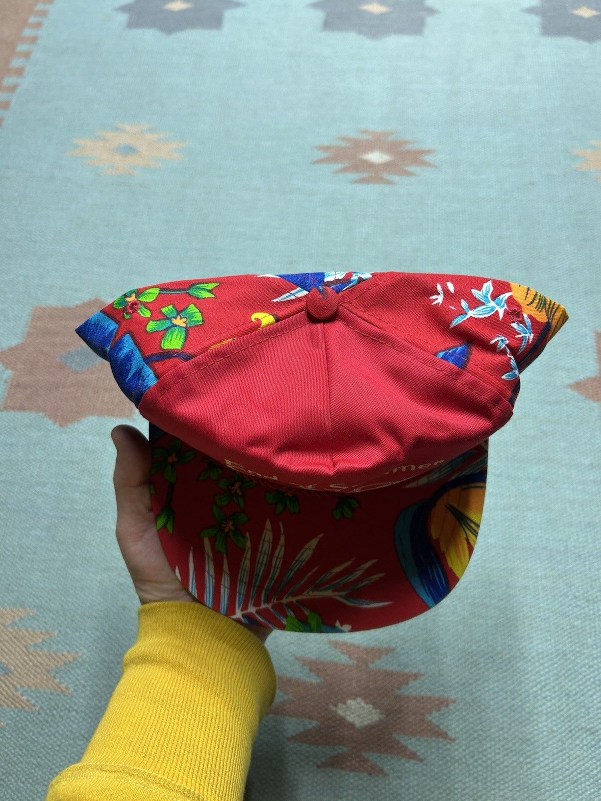 Vintage Vtg hat summer cruising classic car Michigan Hawaiian flower Size ONE SIZE - 3 Thumbnail