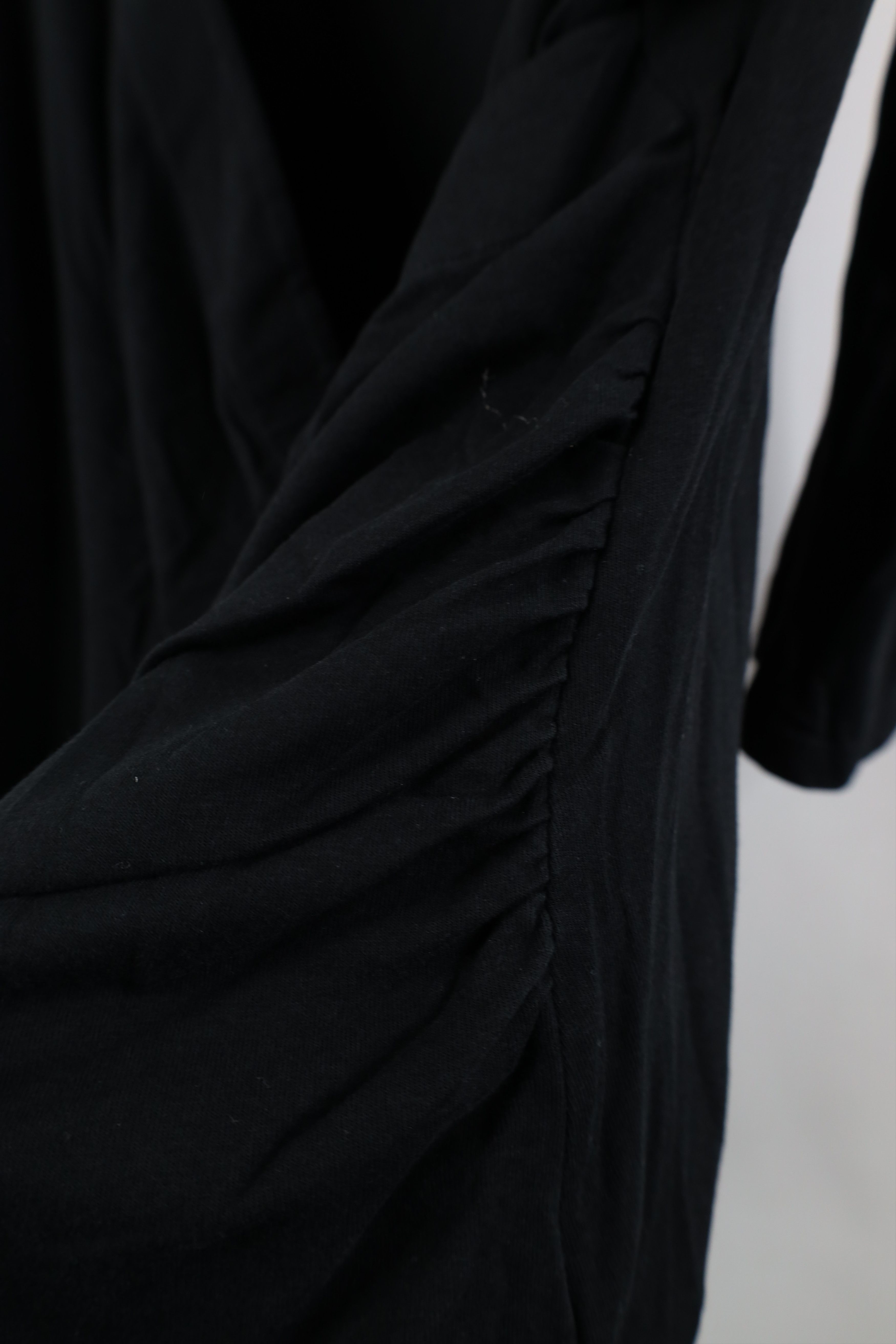 Soft Surroundings Soft Surroundings Cross Wrap Ruffled Shirt Top Black Size 3XL / US 20-22 - 6 Thumbnail