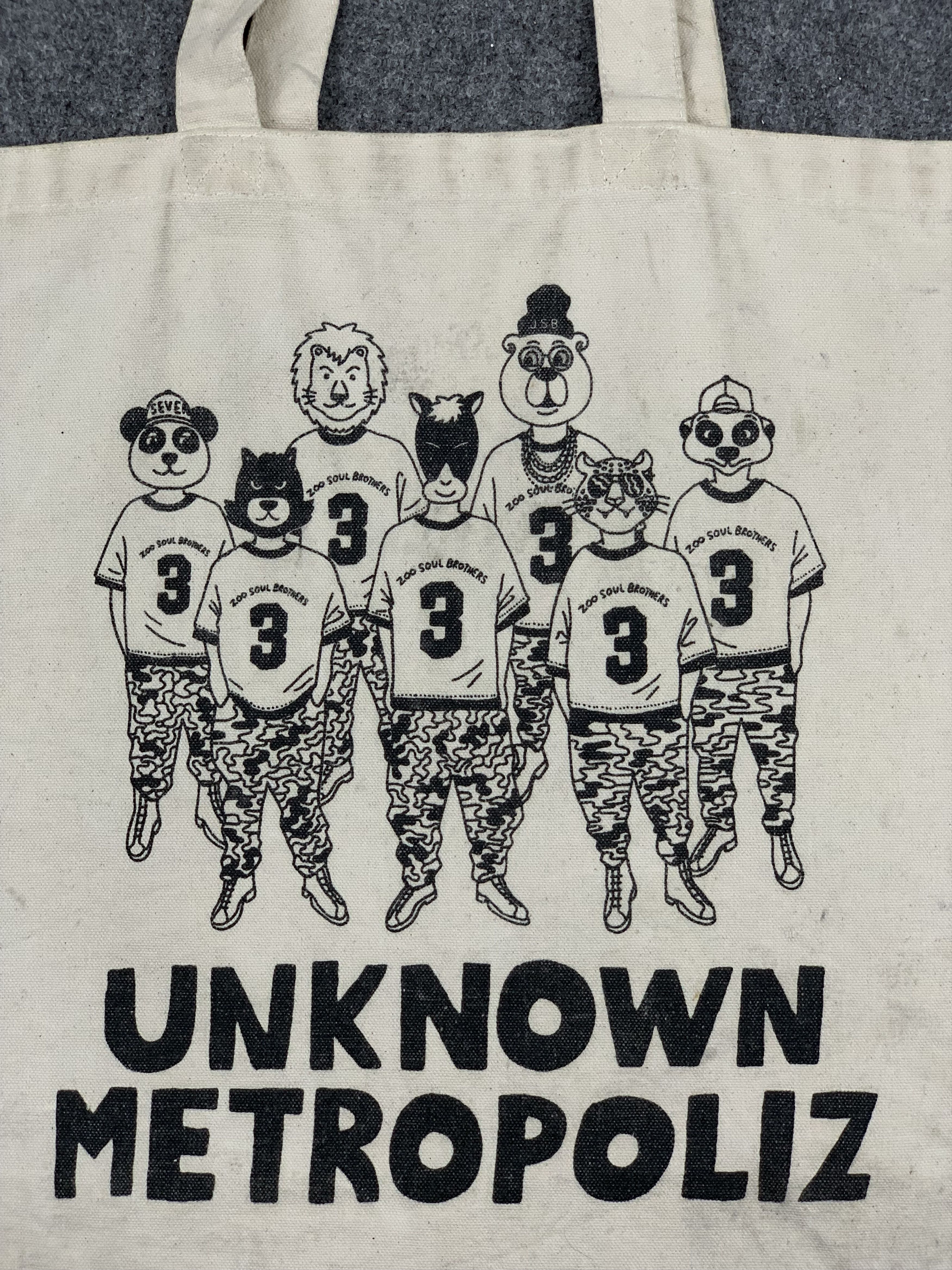 Japanese Brand Vintage Uknown Metropoliz Spell Out Printed Tote Bag BG0041 Size ONE SIZE - 2 Thumbnail