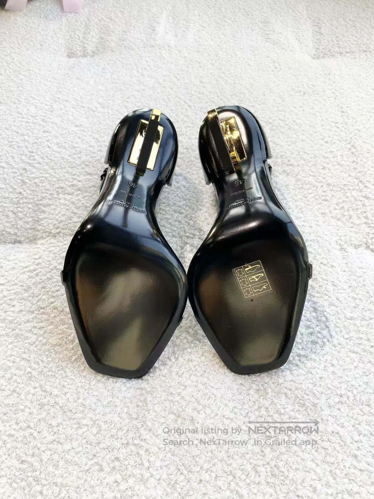 Saint Laurent Paris Saint Laurent Paris patent leather gold heels| Size US 5.5 / IT 35.5 - 7 Thumbnail