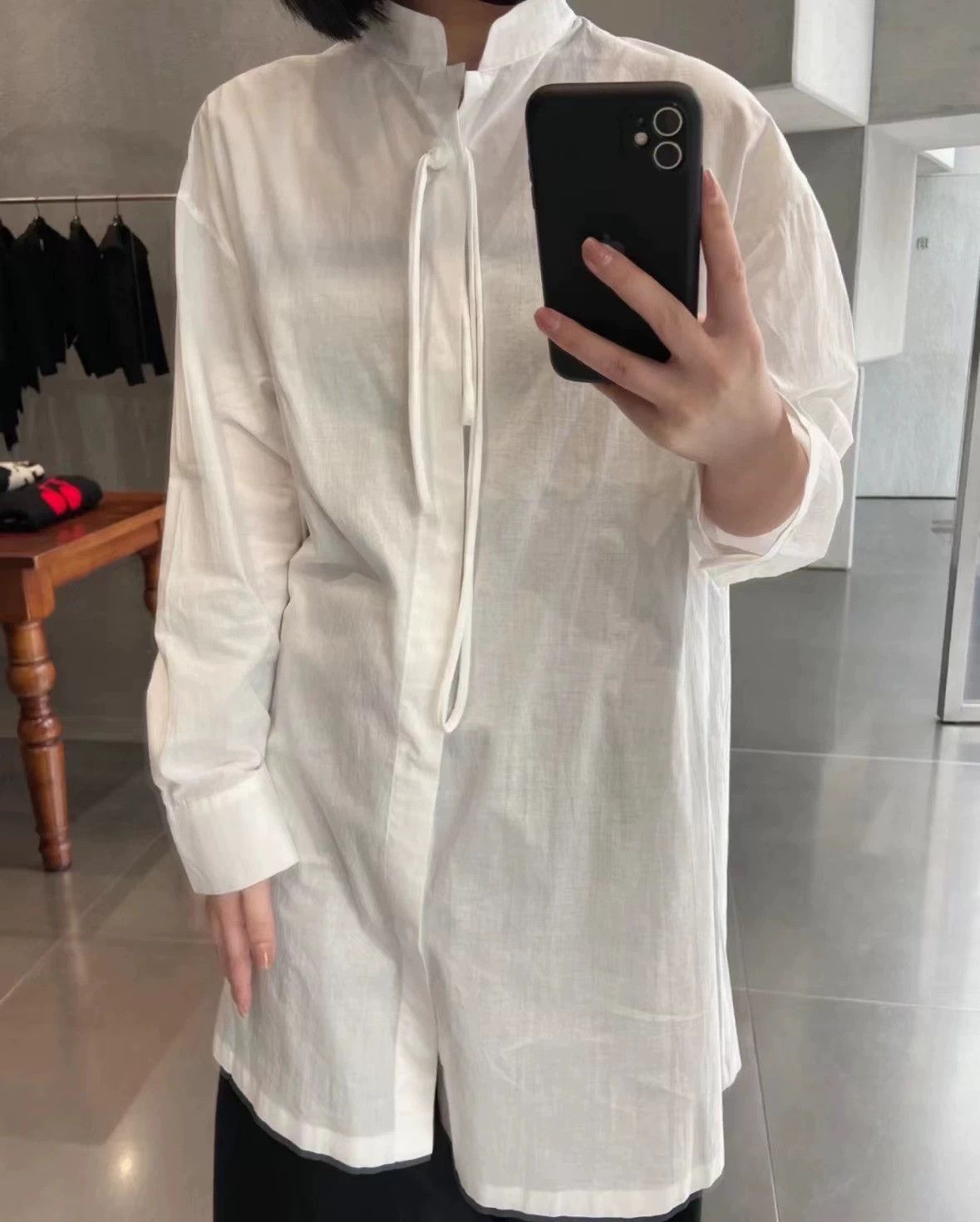 Yohji Yamamoto Yohji Bow Tie Shirt Size 1 Lightweight Breathable Summer Size S / US 4 / IT 40 - 2 Thumbnail