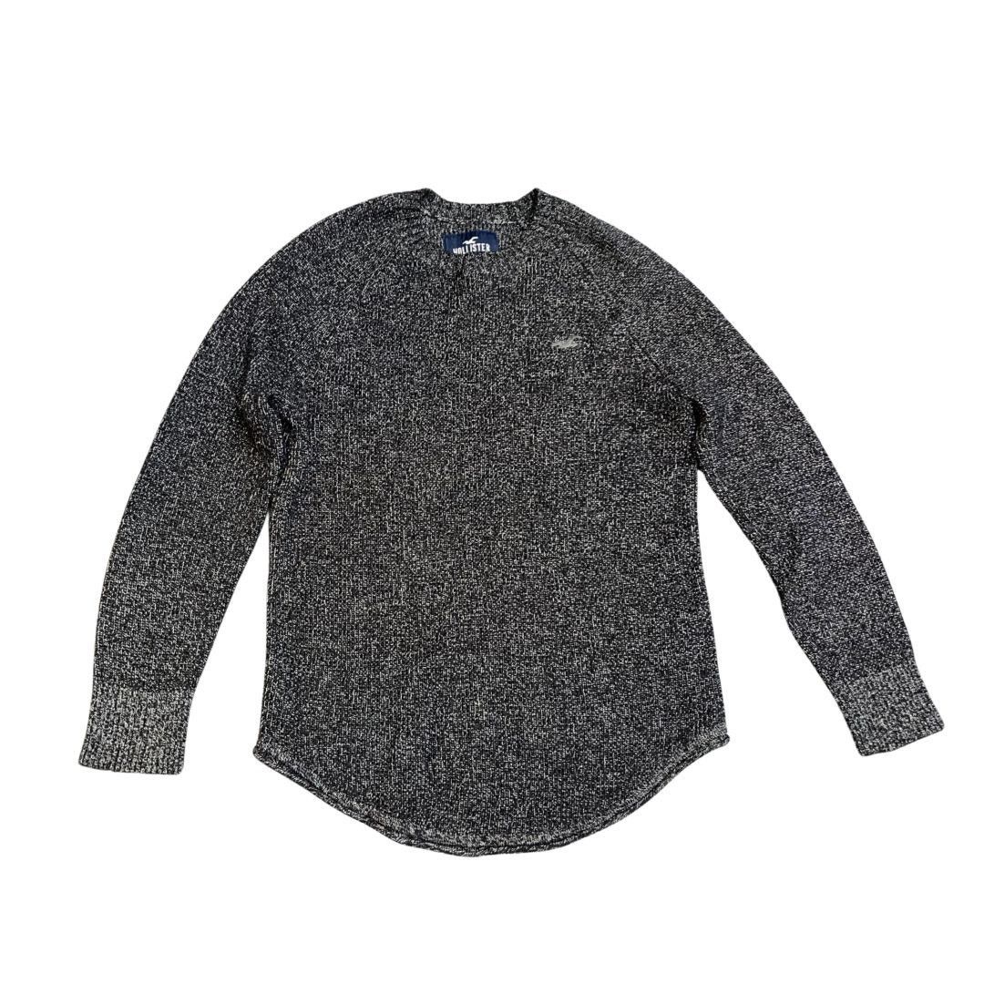 Hollister Logo Men's Marbled Knit Charcoal Crewneck Sweater SZ XS Y2K Size US XS / EU 42 / 0 - 1 Thumbnail