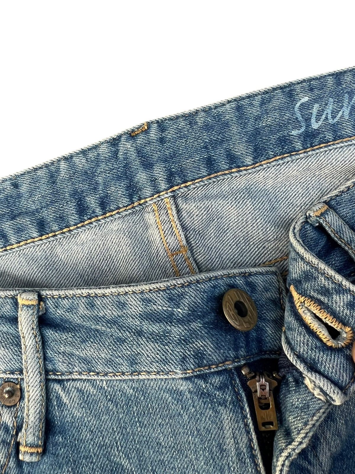 Japan Blue Jeans Dirty Mud Japan Blue Distressed Denim Stretch Sun Set Jeans Size US 32 / EU 48 - 5 Thumbnail