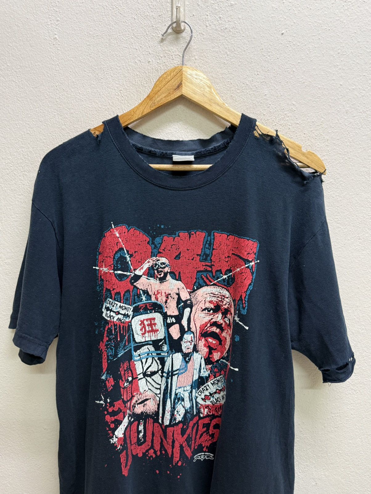 Vintage VINTAGE JUN KASAI EVIL MONKEY CRAZY’S PRO WRESLTLING TSHIRT Size US L / EU 52-54 / 3 - 20 Thumbnail