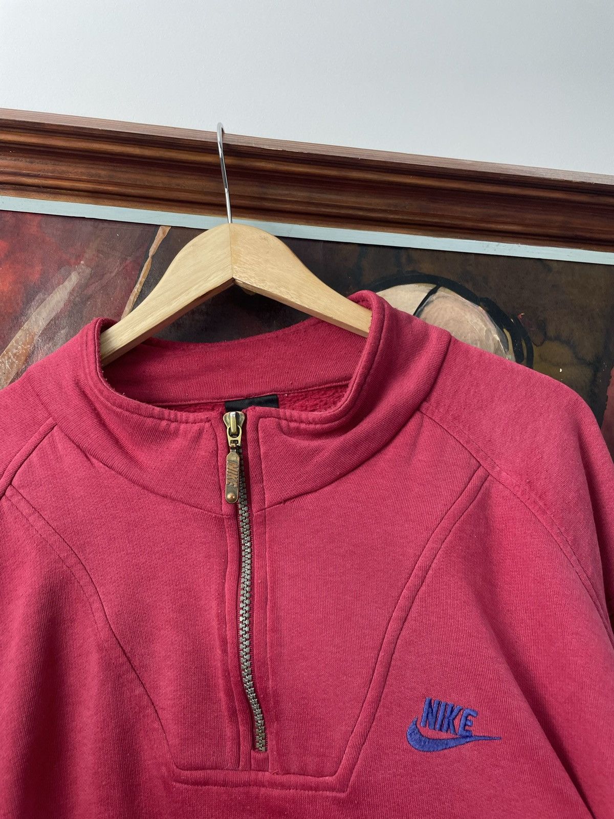 Nike Nike Vintage 90s Mini Swoosh 1/4 Zip Red Streetwear Hype Size US M / EU 48-50 / 2 - 3 Thumbnail