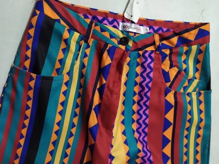 Other Order Plus Multicolour Art Square design High rise Pants Size US 28 / EU 44 - 4 Thumbnail