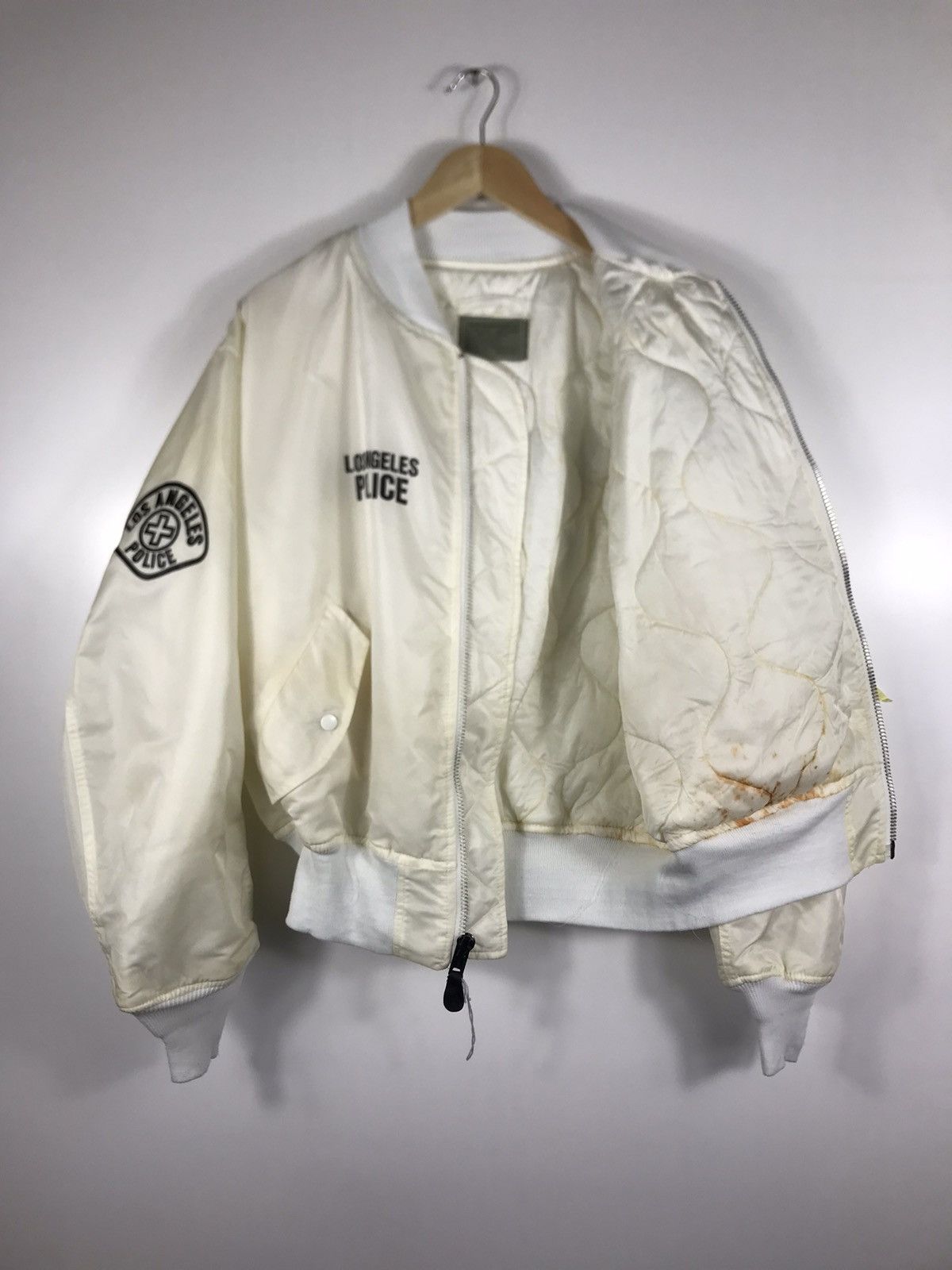 Vintage ⚡️Vintage Ma-1 Hope Mfg Los Angeles Police Bomber Jacket Size US XL / EU 56 / 4 - 10 Thumbnail