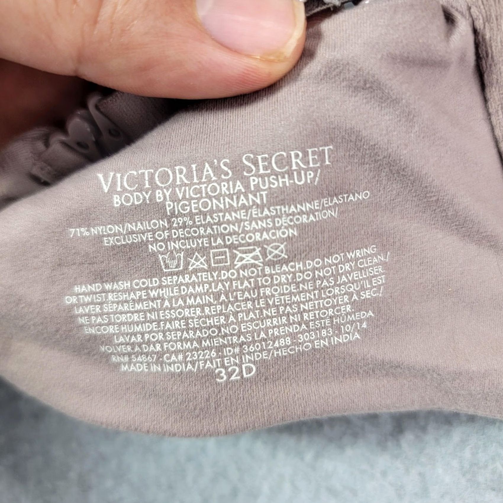 Victoria's Secret Victoria'S Secret Push Up Bra Womens 32D Brown Molded Padded Lace Underwire Size ONE SIZE - 3 Thumbnail