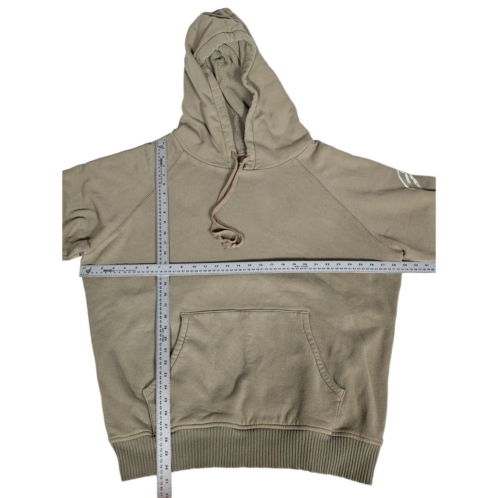Greg Lauren Army Hoodie Men Size 4 Khaki Green Cotton
