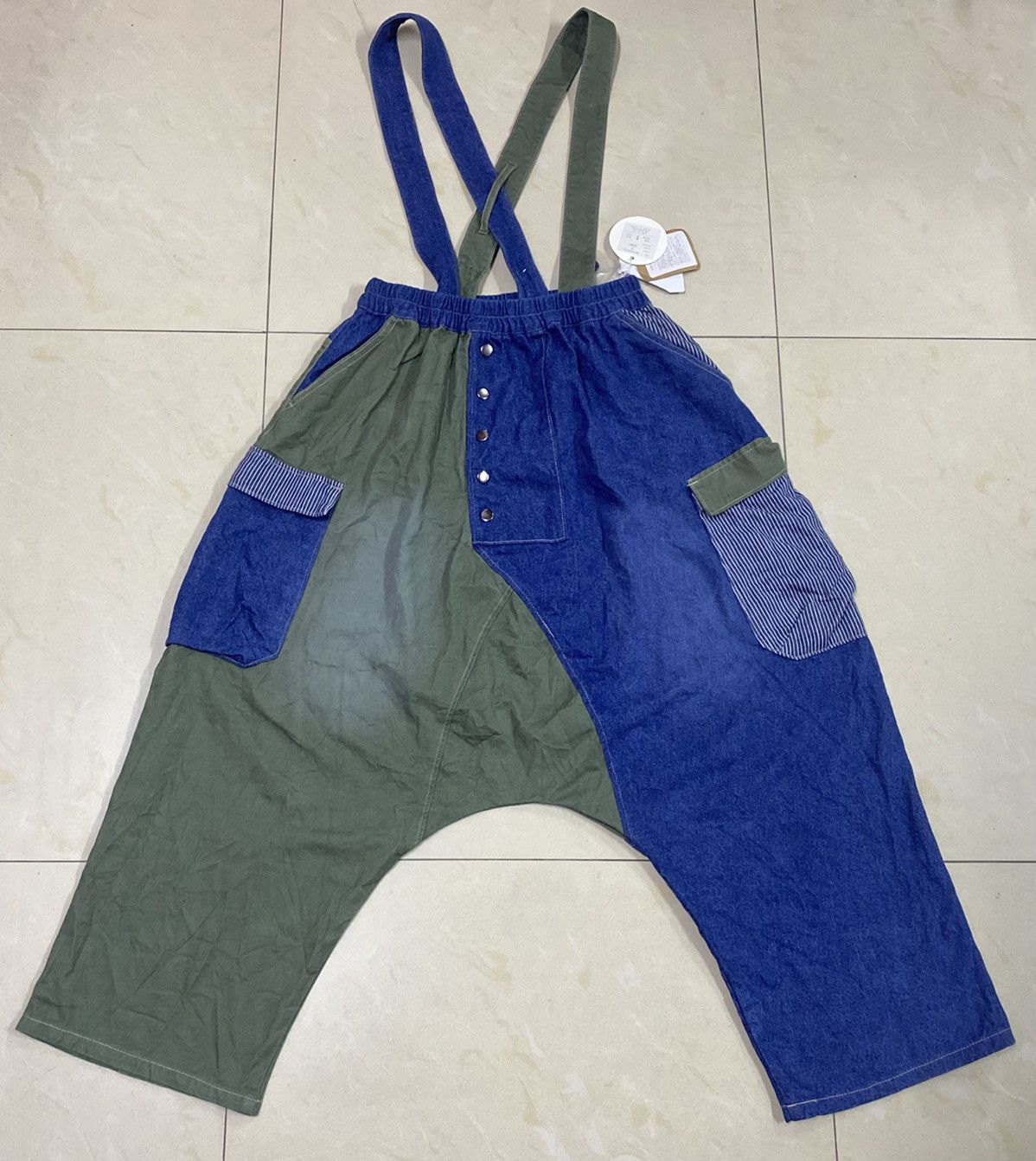 Japanese Brand Yohji Yamamoto Style 2 Tone Cropped Pants Size 26-36 Size US 36 / EU 52 - 1 Thumbnail
