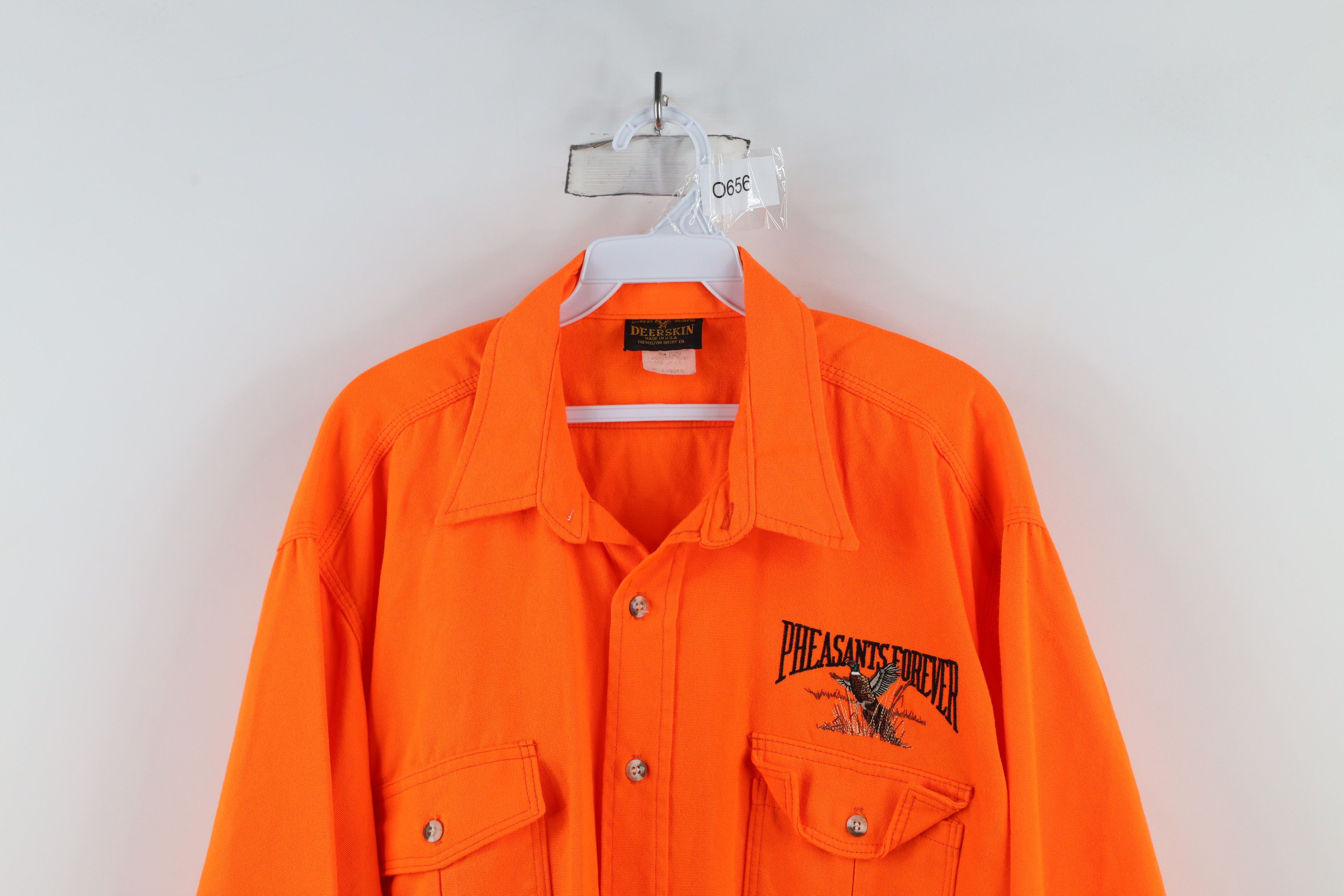 Vintage Vintage 90s Streetwear Hunting Button Shirt Blaze Orange USA Size US L / EU 52-54 / 3 - 2 Thumbnail