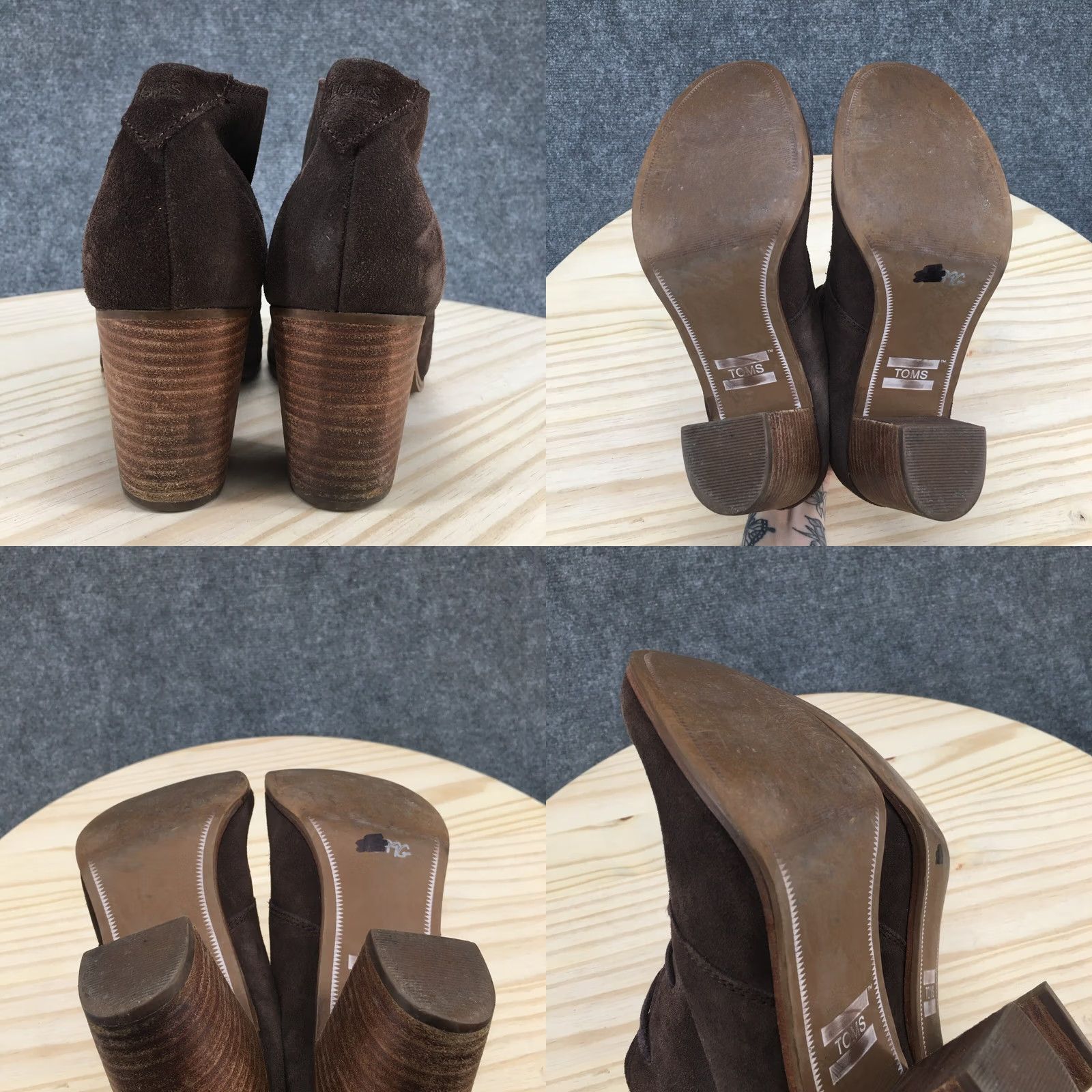 Toms TOMS Lunata Bootie Brown Suede Three Eye Lace Up Desert Boots Women 9 Adult Shoes Brown Suede Boots Size US 9 / IT 39 - 9 Thumbnail