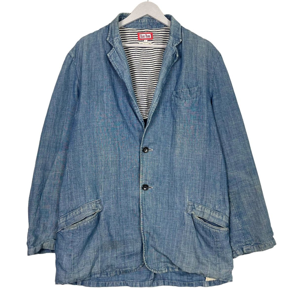 45rpm × Blue Blue Japan × Indigo 💥HEMP BLUE BLUE JAPAN STONE WASHED JACKET Size US L / EU 52-54 / 3 - 1 Thumbnail