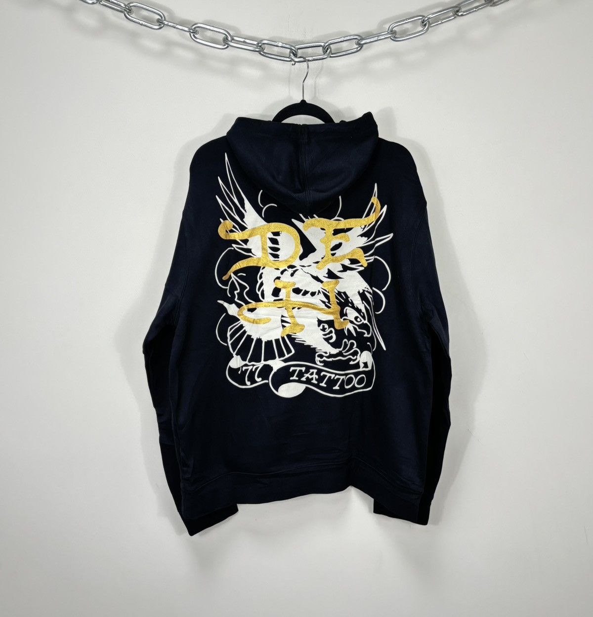 Ed Hardy Vintage Ed Hardy Skull Tattoo Y2K NEW Hype Black Hoodie Size US XL / EU 56 / 4 - 2 Thumbnail