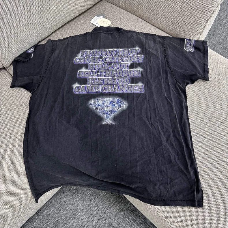 Balenciaga Balenciaga Letter printed short sleeve T-shirt with holes Size US XL / EU 56 / 4 - 2 Thumbnail