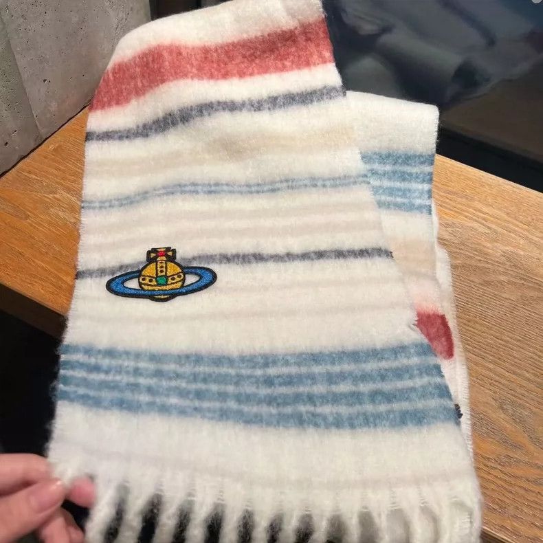 Vivienne Westwood Vivienne Westwood size 30*180cm Big Saturn Mohair Scarf Size ONE SIZE - 1 Thumbnail