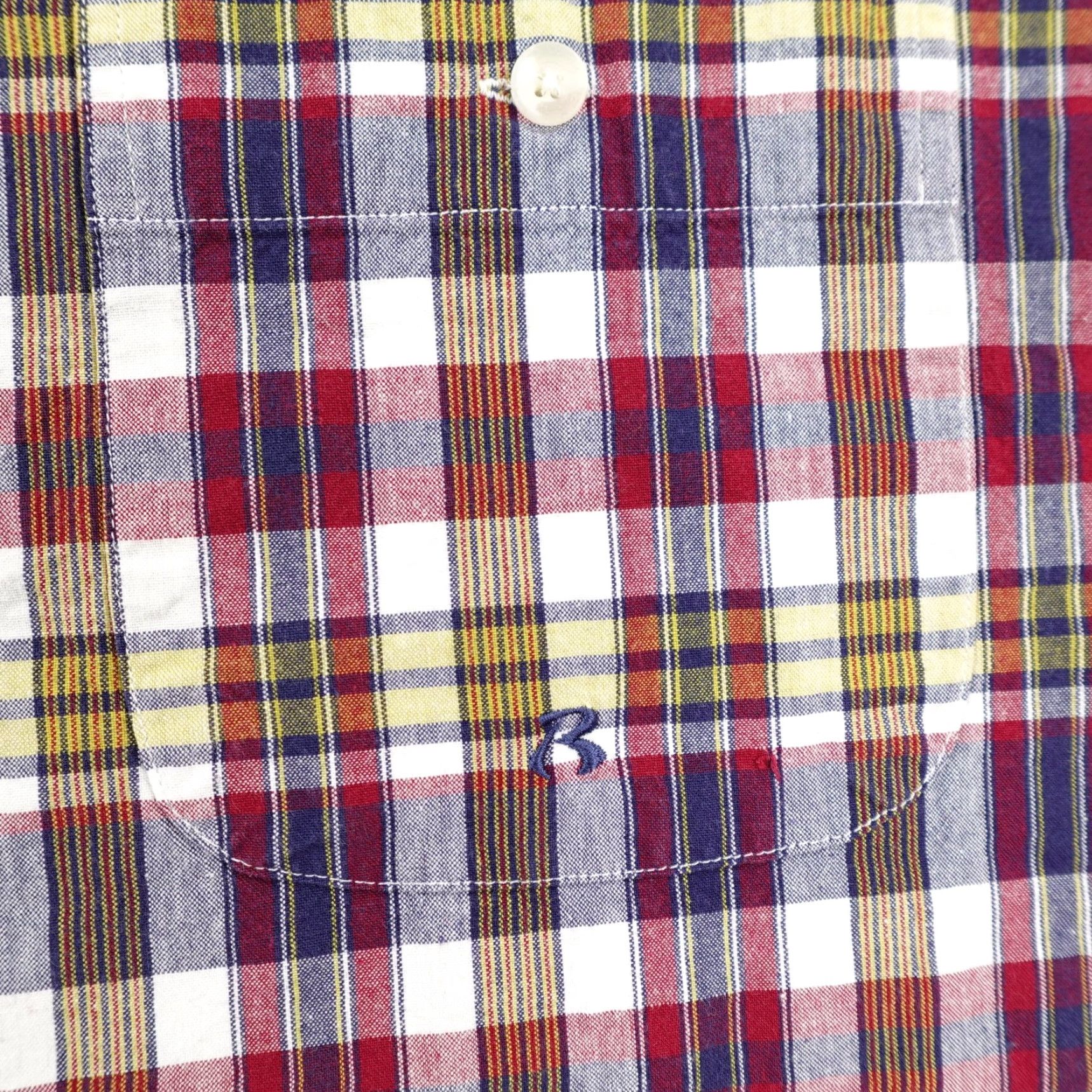 Roper Roper Shirt Men's Large Red Blue Plaid Band Collar Western Button-Up Casual Size US L / EU 52-54 / 3 - 3 Thumbnail